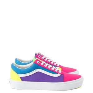 Vans Neon Color Block Sneakers - NWT 🏷